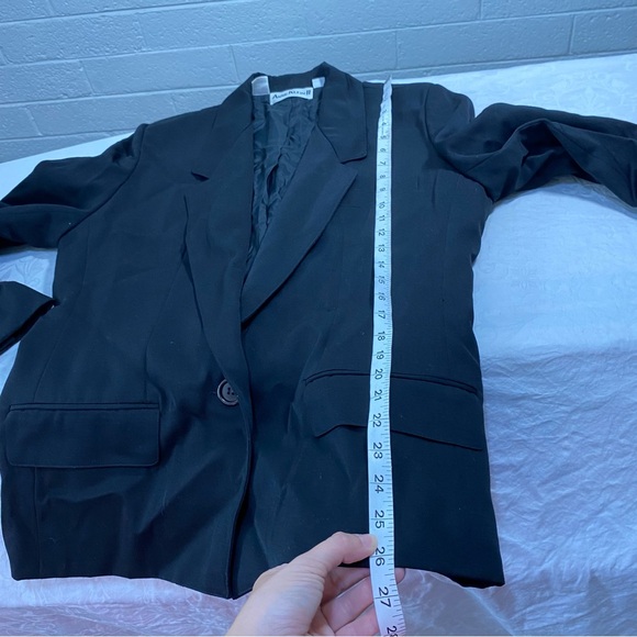Vintage 100% Wool Anne Klein II Blazer Black Womens 10 Button Up Great Condition - Picture 4 of 13